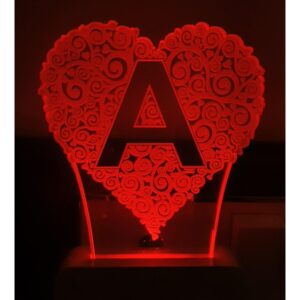 7 Color Changing 3D LED Night lamp with Plug for Living Room