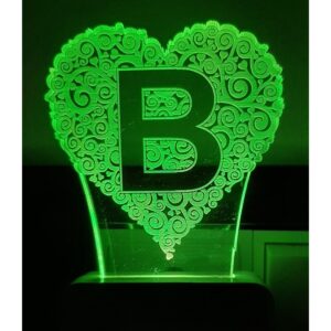 7 Color Changing 3D LED Night lamp with Plug for Living Room