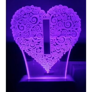 7 Color Changing 3D LED Night lamp with Plug for Living Room