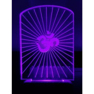 7 Color Changing 3D LED Night lamp with Plug for Living Room