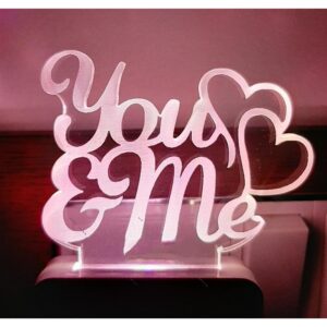 7 Color Changing 3D LED Night lamp with Plug for Living Room